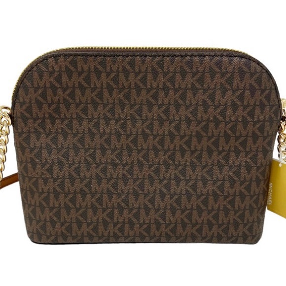 NEW Michael KORS Jet Set Medium Logo Dome Satchel Crossbody - Picture 4 of 15